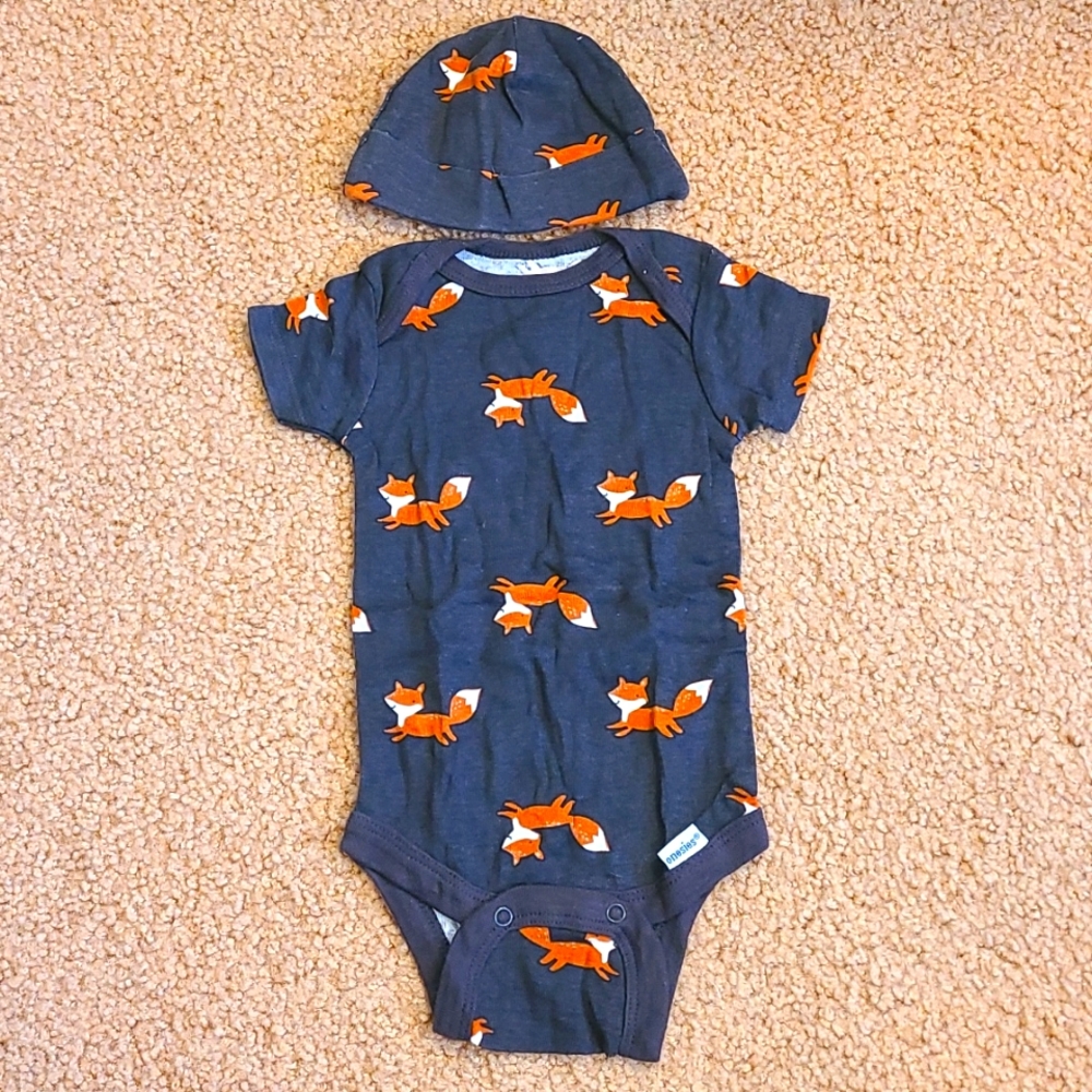 Baby Onesie with Matching Hat